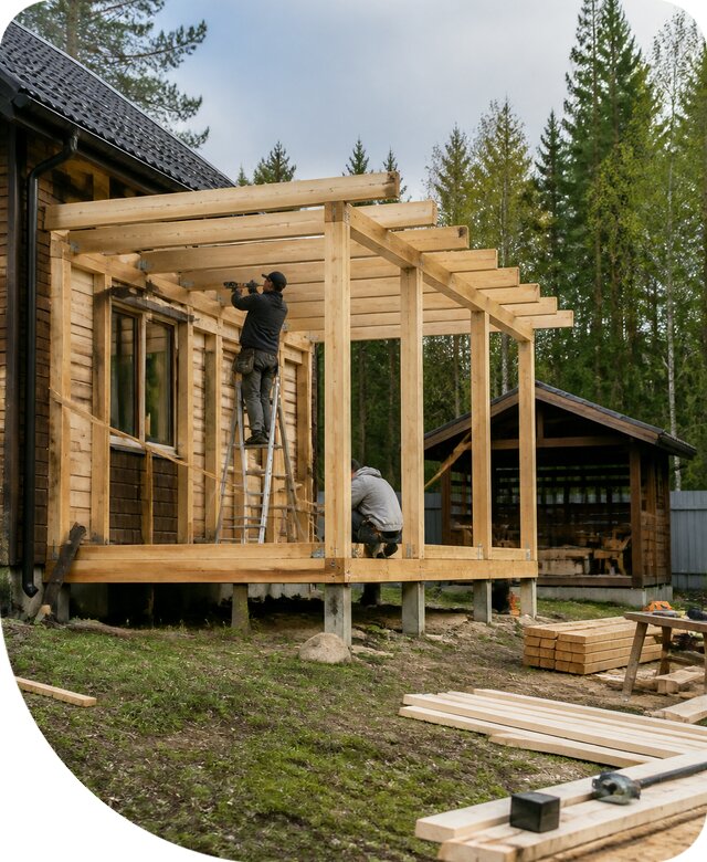 Строительство пристроек и построек на участке в Тутаеве